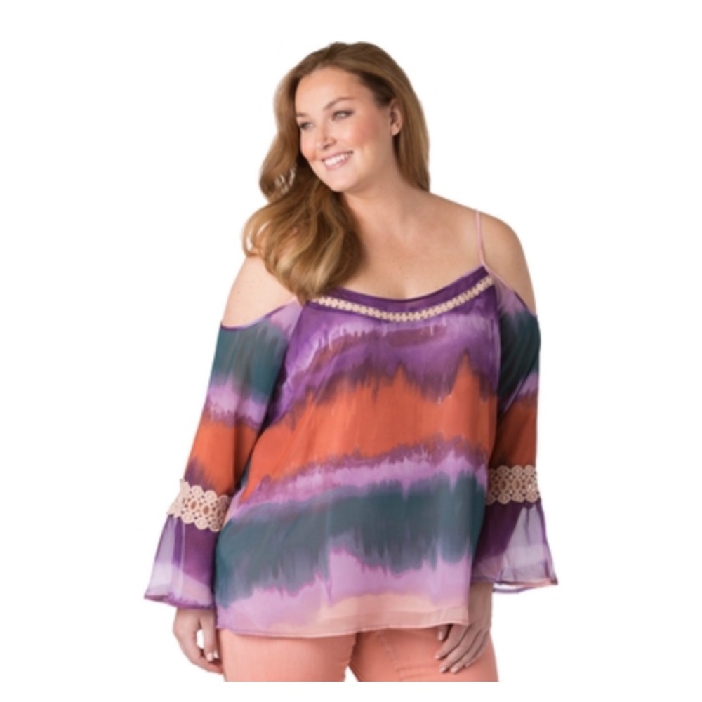 Jessica Simpson Cold Shoulder Top (Plus Size)